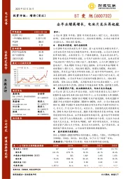 全年业绩高增长，电池片龙头再起航