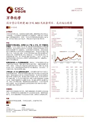 设合资公司新建40万吨MDI及配套项目，龙头地位稳固