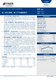 2019年业绩快报点评：收入符合预期，核心产品稳健增长