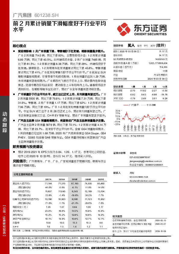 前2月累计销量下滑幅度好于行业平均水平