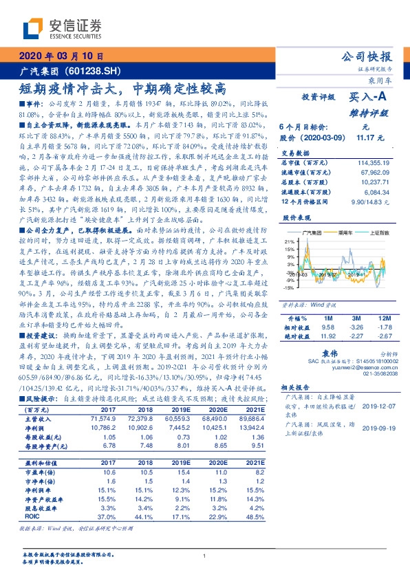 短期疫情冲击大，中期确定性较高