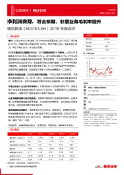 2019年报点评：净利润微降，符合预期，非票业务毛利率提升