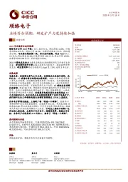 业绩符合预期，研发扩产力度持续加强