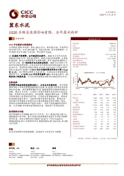 1Q20业绩受疫情影响有限，全年盈利向好