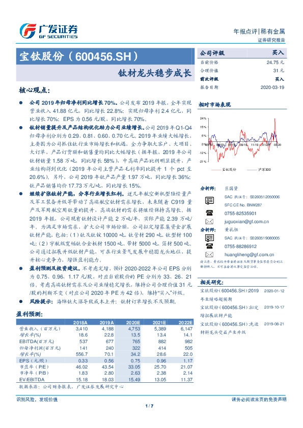 钛材龙头稳步成长