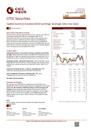 Capital business boosted 2019 earnings; leverage ratio rose QoQ