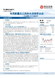 天山股份2019年报点评：布局新疆及江苏的水泥领军企业