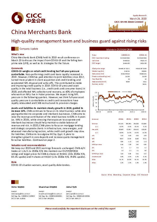 High-quality management team and business guard against rising risks