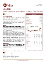 2019年业绩符合预期；新设医保事业部从“一体两翼“升级为“四轮驱动“