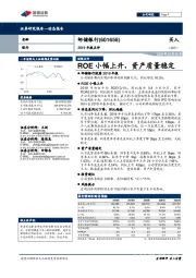 2019年报点评：ROE小幅上升，资产质量稳定