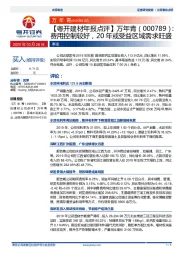 【粤开建材年报点评】万年青：费用控制较好，20年戒受益区域需求旺盛