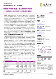 2019年年报点评:顺利收官留有余量,全力应对熨平波动