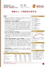 2019年年报点评：稳健向上，长期展望业绩乐观