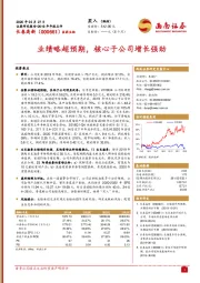 2019年年报点评：业绩略超预期，核心子公司增长强劲