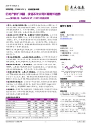 2019年报点评：仍处产能扩张期，疫情不改公司长期增长趋势