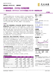 2019年年报及2020年一季报预告点评:业绩持续提速,2020Q1利润超预期