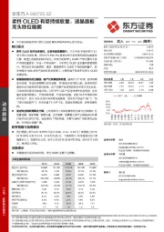 柔性OLED有望持续放量，液晶面板龙头地位稳固