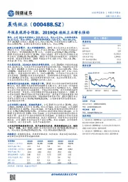 年报表现符合预期，2019Q4造纸主业增长强劲