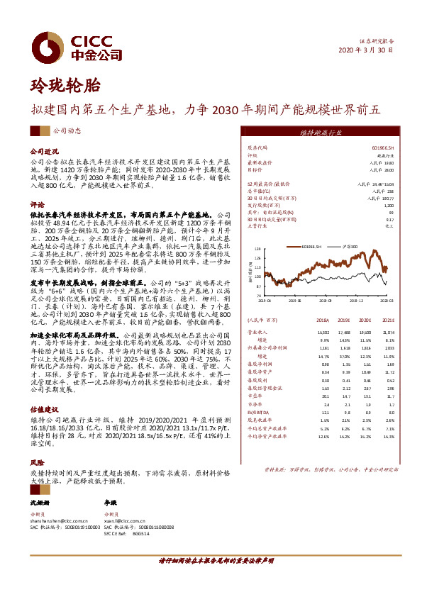 拟建国内第五个生产基地，力争2030年期间产能规模世界前五