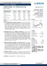 业绩符合预期，耐心等待成长性兑现