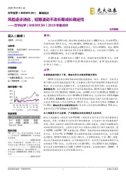 2019年报点评:风险逐步消化,短期波动不改长期成长确定性