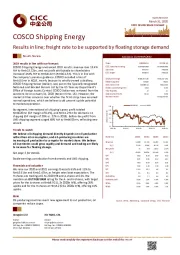 Results in line; freight rate to be supported by floating storage demand