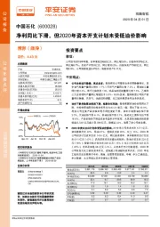 净利同比下滑，但2020年资本开支计划未受低油价影响