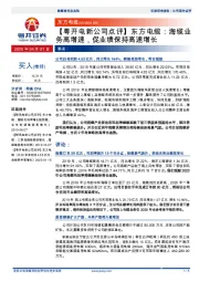 【粤开电新公司点评】东方电缆:海缆业务高增速,促业绩保持高速增长