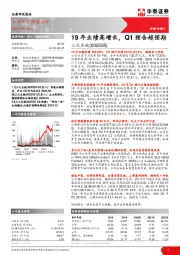 19年业绩高增长，Q1预告超预期