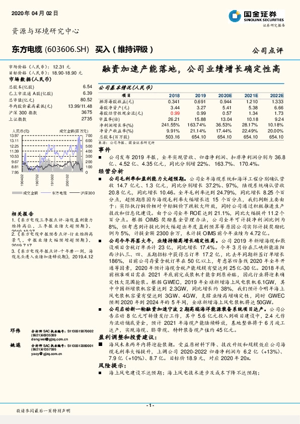 融资加速产能落地，公司业绩增长确定性高