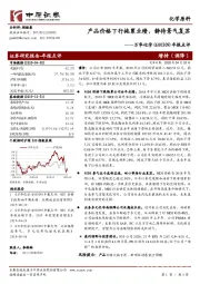 年报点评:产品价格下行拖累业绩,静待景气复苏