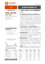 2019年业绩快报点评：技术提升将引领成本下行