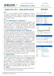 公司点评报告：2020Q1营收正增长，疫情加速创新业务发展