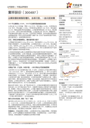 业绩有望延续强劲增长,体系升级、一体化促发展