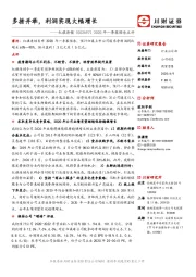 2020年一季报预告点评：多措并举，利润实现大幅增长