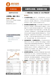 2019年报点评：业绩符合预期，持续增长可期