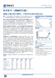 20Q1业绩如期大幅增长，产能扩张加速迈向国际龙头