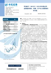 2019年年报点评：业绩稳步增长，收购、扩产合力拓展海内外市场