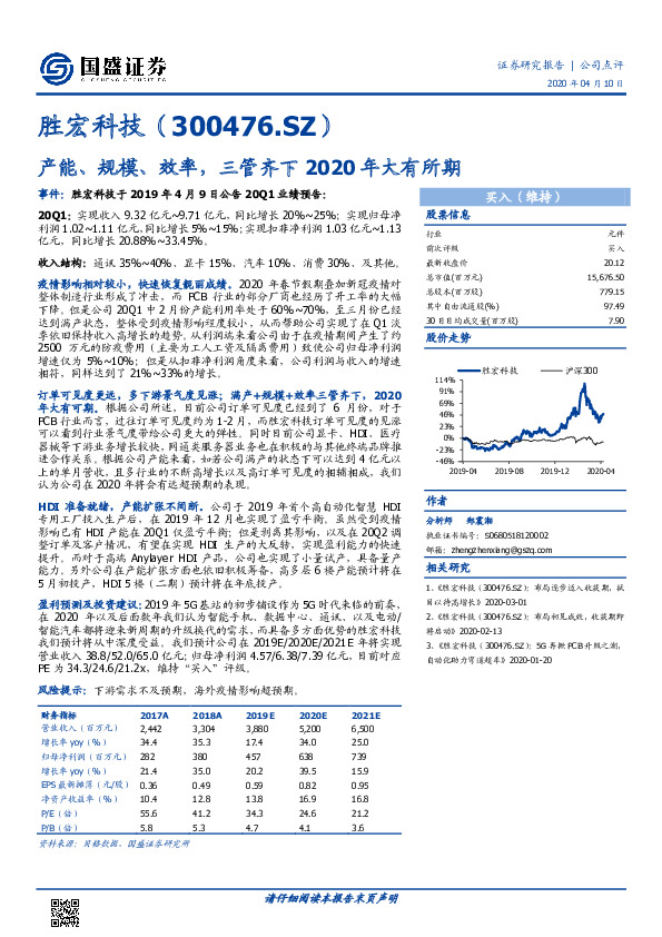 产能、规模、效率，三管齐下2020年大有所期