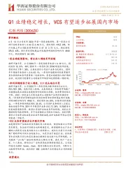 Q1业绩稳定增长，VCS有望逐步拓展国内市场