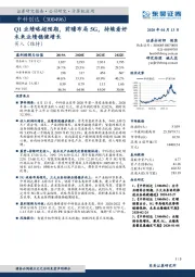 Q1业绩略超预期,前瞻布局5G,持续看好未来业绩稳健增长