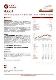 四大业务齐发力助力19年净利增31%，推出股权激励重申Top Pick