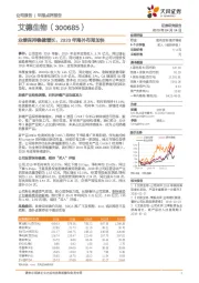 业绩保持稳健增长，2020年海外布局加快