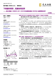 2019年业绩快报及2020Q1业绩预告点评:下调盈利预测,配置时间后移