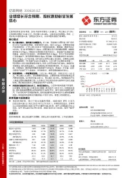 业绩增长符合预期,股权激励彰显发展信心