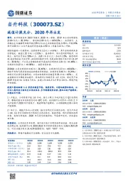 减值计提充分，2020年再出发