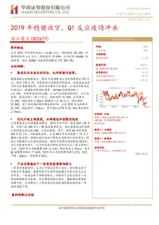 2019年稳健收官,Q1反应疫情冲击