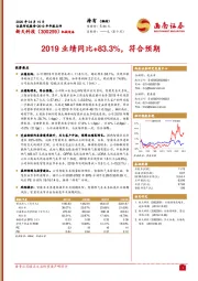 2019业绩同比+83.3%，符合预期