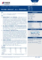 2020年一季度业绩预告点评：鹤庆溢鑫二期通电投产，抢占一季度盈利高地
