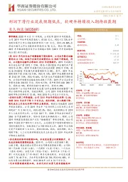 利润下滑行业筑底预期低点,软硬件持续投入期待收获期